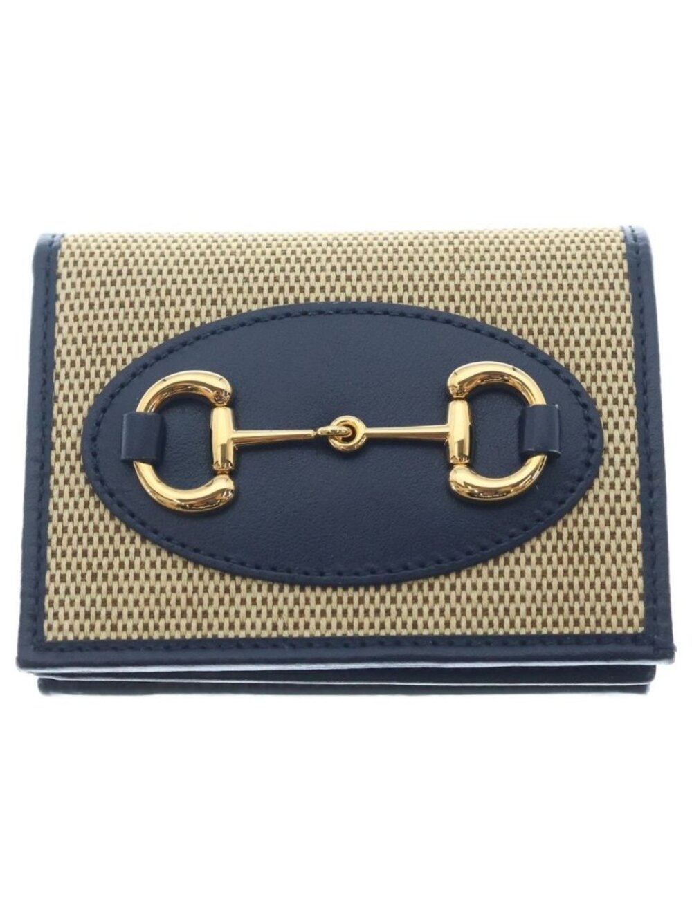 Gucci Horsebit Compact Wallet Bifold Beige
